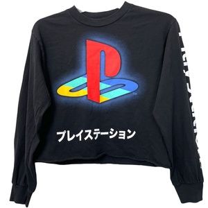 Playstation Sony Cropped Long Sleeve T Shirt